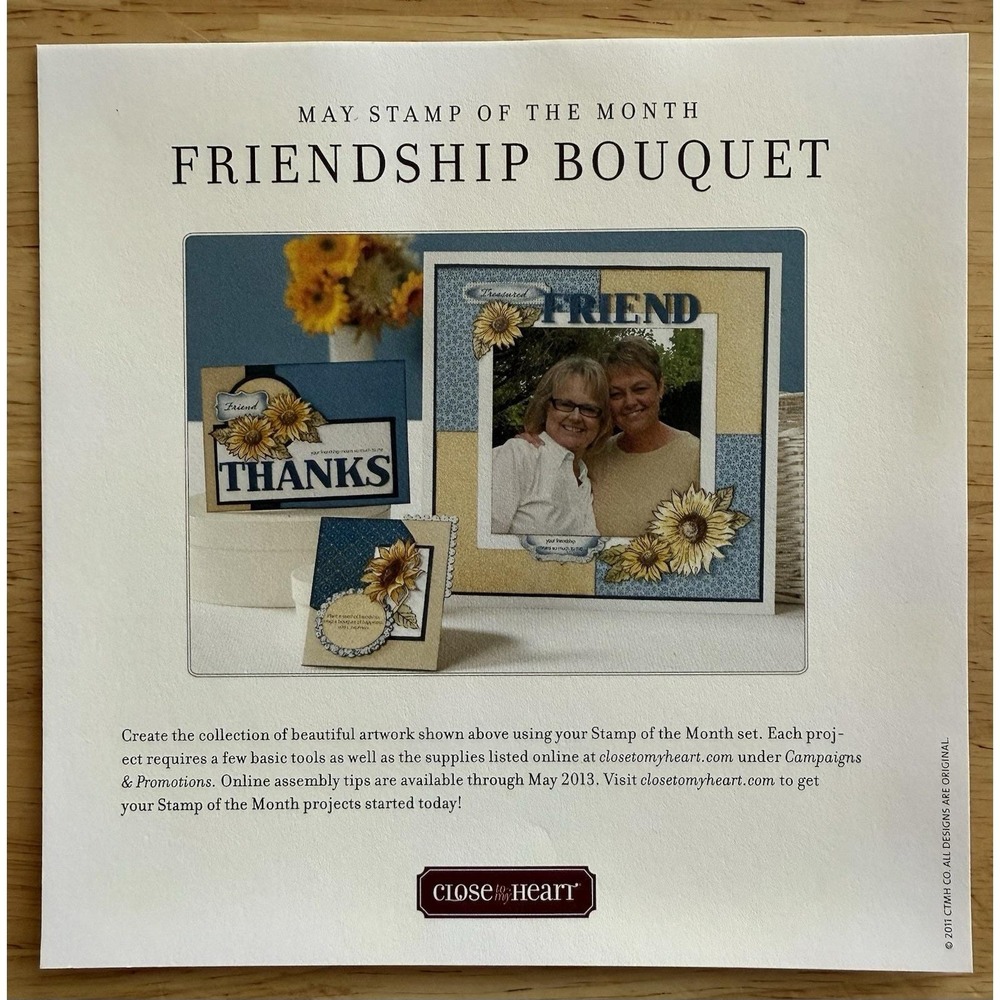 Close to My Heart CTMH S1205 FRIENDSHIP BOUQUET May 2011 Stamp‎ Set Of The Month